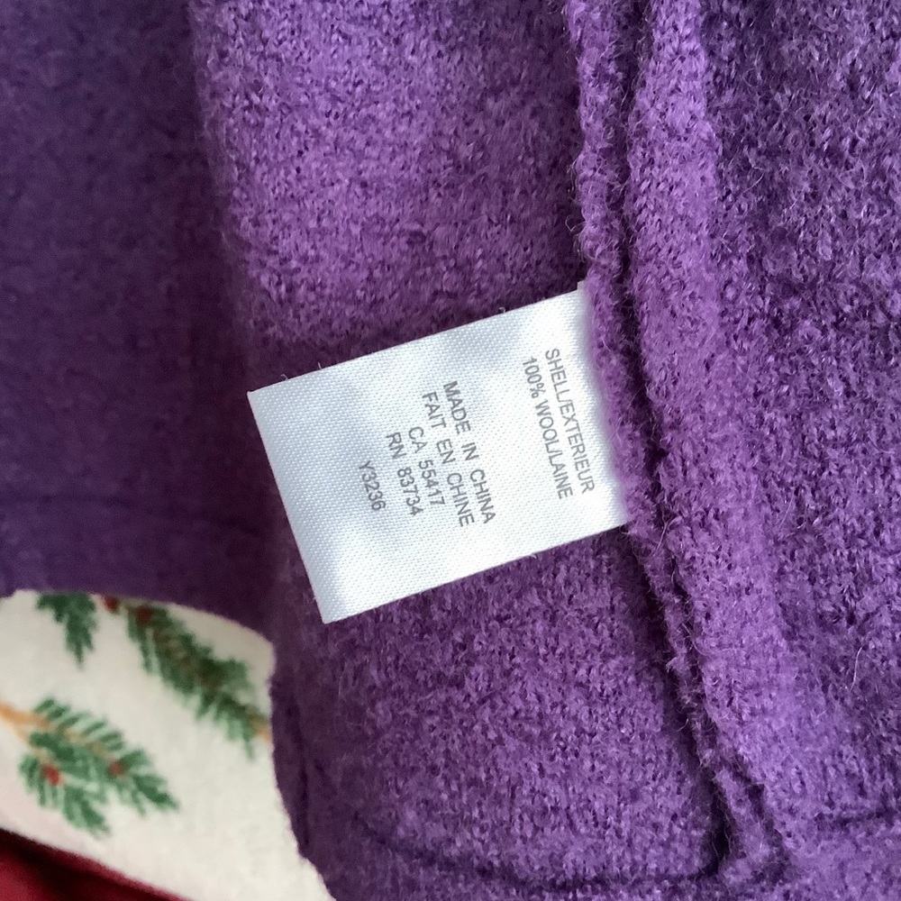 Linea Domani Wool Purple Hooded Jacket - Picture 8 of 8